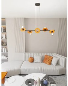 Csillár zsinóron TOKEN 6xE27/15W/230V narancs