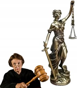 Temida Igazság Istennő figura jUSTITIA 19CM műgyanta ajándék M