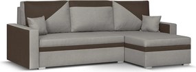 ASTRA1 Kinyitható sarokkanapé Világosbarna/sötétbarna
