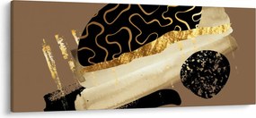 Kép - Absztrakció aranybarna N⁰3 (120x50 cm)