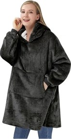 VERK Ujjakkal és kapucnival ellátott takaró - Huggle Hoodie - black