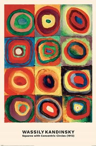 Color Study Squares with Concentric Circles Wassily Kandinsky poszter