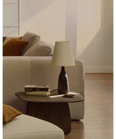 Fekete-krémszínű asztali lámpa textil búrával (magasság 56 cm) Luvia – Kave Home