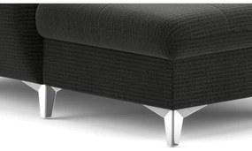 CATANIA U alakú, jobbos, grafit sarok ülőgarnitúra tárolóval, ággyá nyitható