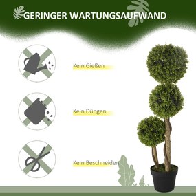 Műnövény, buxus, cserépben 90cm magas