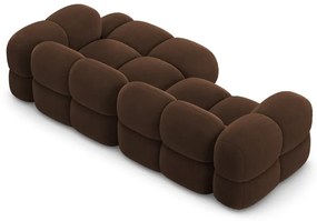 Sötétbarna bársony sarokkanapé (jobb oldali-heverő résszel) Loretto – Cosmopolitan Design