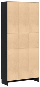 Könyvespolcok 2 db Fekete tölgyből 82,5x30,5x185 cm Műszaki fa