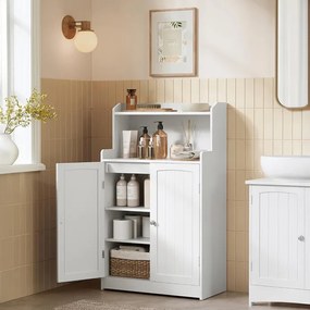 Fehér Fürdőszobai Szekrény 60×30×100 cm, MDF. AUK-E1177 WT