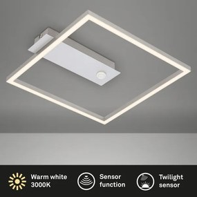 Briloner - LED mennyezeti lámpa szenzorral FRAME LED/14W/230V 3000K 30x32 cm matt króm