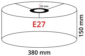 LED állólámpa TUNJA 1xE27/20W/230V, átmérő 38 cm, matt króm/barna