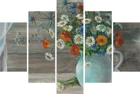 Kép - réti virágok, olajfestmény (150x105 cm)