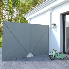 szürke összecsukható terasz oldalárnyékoló 300 x 200 cm