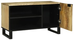 TV Szekrény - 80x31.5x46 cm Tömör Mangó és Mérnöki Fa