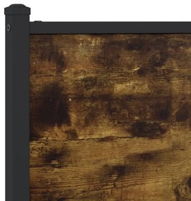 füstös tölgy színű szerelt fa és acél fejtámla 120 cm