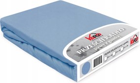 Gumis jersey lepedő 180x200 kék Constance Karo