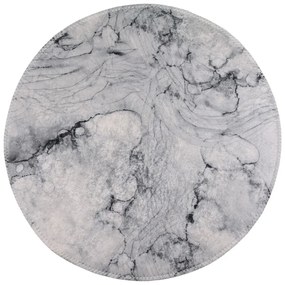 Világosszürke mosható kerek szőnyeg ø 80 cm – Vitaus