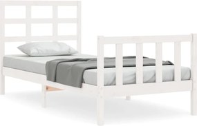 vidaXL fehér tömör fenyőfa ágy matrac nélkül 100 x 200 cm