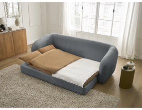 Sötétszürke zsenília kinyitható kanapé 228 cm Neyo – Bobochic Paris