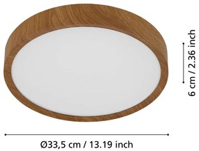 Barna LED mennyezeti lámpa MUSURITA – EGLO