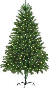 vidaXL Karácsonyfa 300 LED-del állvánnyal Zöld 180 cm PE