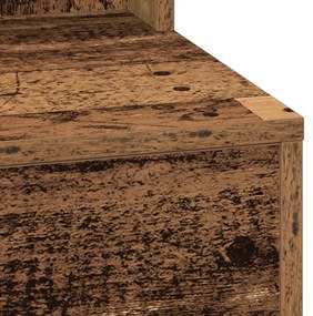 Öltözőasztal LED lámpákkal - Vintage fa - 100x41x135 cm