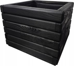 Fa Kerti Virágtartó 40/40/30 Ébenfa Fenyő impregnáló 40x40x30cm