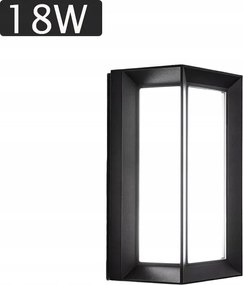 Kültéri lámpa 18 W teljesítménnyel, mozgásérzékelővel, kerti fali lámpa
