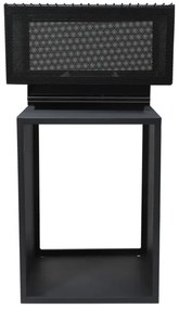 Hordozható fa tűzrakóhely rostéllyal fekete