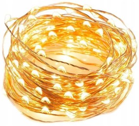 Karácsonyi fénylánc 50 LED-es, meleg fehér