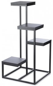 KASKADA virágtartó állvány 79x40 cm fekete