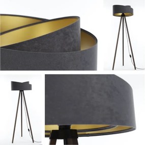 Állólámpa GALAXY 1xE27/60W/230V szürke/barna