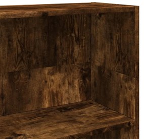 füstös tölgy színű szerelt fa könyvszekrény 80 x 24 x 109 cm