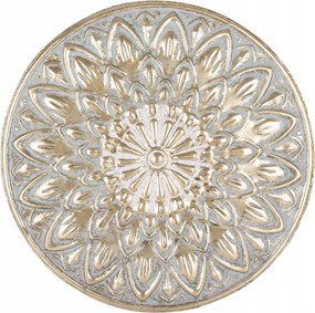 Kerek Fém Fali Dekoráció Retro Kör arany kék szürke