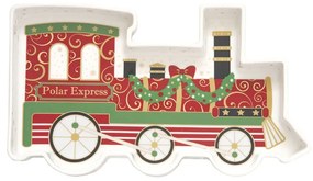 Polar Express porcelán tálca vonat, 25,5x15cm, díszdobozban