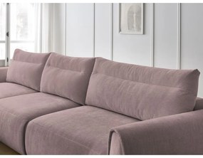 Világos rózsaszín sarokkanapé Aden – Bobochic Paris