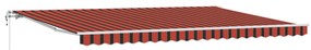 Kézi behúzható napernyő narancs és barna 500x300 cm