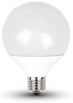 LED lámpa , égő , gömb , G95 , E27 foglalat , 10 Watt , meleg fehér