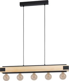 EGLO 43468 LAYHAM Modern Függesztett Lámpa Világos Fa E27 IP20