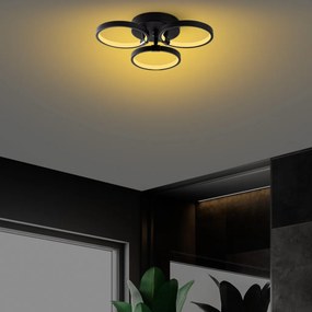 Halka-13310 fekete fém LED függőlámpa, 37 x 32 cm