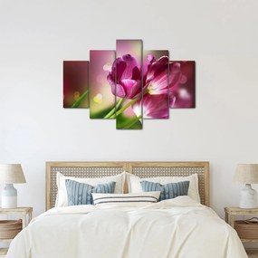 Rózsaszín tulipánok képe (150x105 cm)