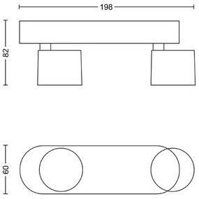 Philips STAR 2xLED/4,5W/230V állítható fényerőjű spotlámpa