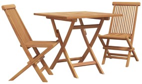 vidaXL Kert étkező szett 3 pcs Barna Tömör Akácfa