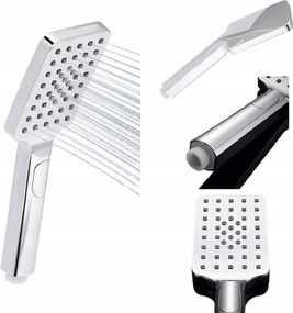 Zuhanyfej ZuhanyzĂł Szögletes TakarĂ©kos 3 funkciĂłs tĂŒkör krĂłm