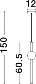 Függeszték Arany NEUTRON NOVA LUCE 9054451