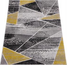 Szőnyeg 120x180 Szürke-sárga Modern Nappali Geometrikus Divatos
