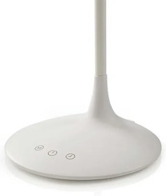 Nedis LTLG3M1WT4 - LED asztali lámpa, állítható fényerő, 6W, 5V, 2200 mAh, fehér