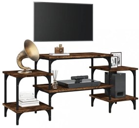 füstös tölgy színű szerelt fa TV-szekrény 117x35x52 cm