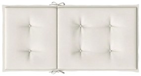 2 db melange krémszínű szövet háttámlás székpárna 100x50x4 cm