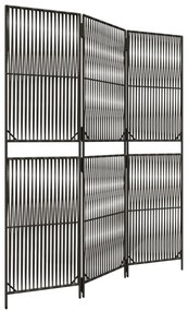 szürke 3-paneles polyrattan térelválasztó