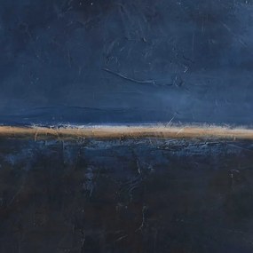 Kézzel festett kép 78x98 cm Edge Blue – Malerifabrikken